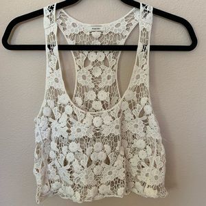 Ivory Crotchet Crop top